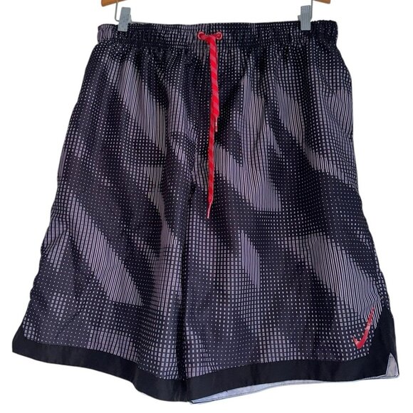 Nike Mens Swim Shorts XXL  11" Horizon Volley Lined Trunks Gray Black  NESS8448 - Picture 1 of 5